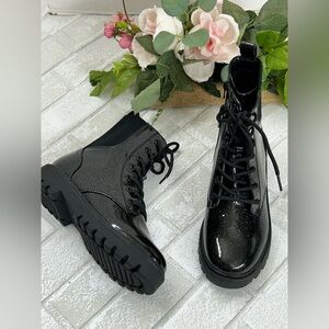 Art Class Shiny Black Kids Boots